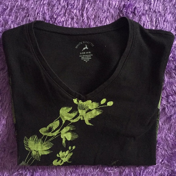 White Stag Tee floral black and green small t-shirt - Picture 4 of 6